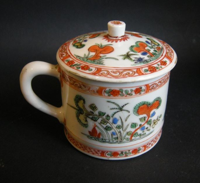 Mustard pot &quot;famille verte&quot; porcelain - Kangxi period | MasterArt